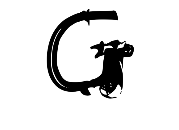 Bold Rotten Decaying Mono Letter G